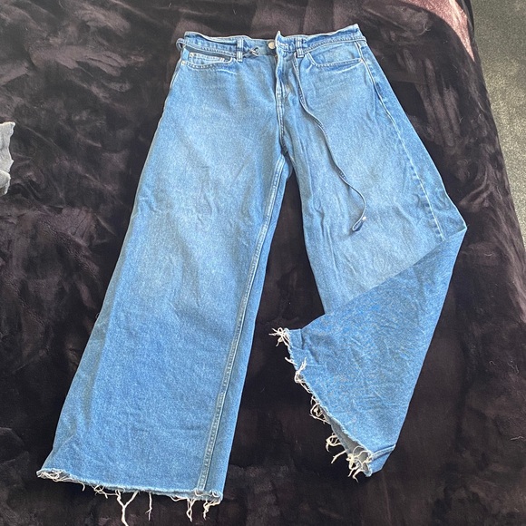 Calvin Klein Jeans Denim - Calvin Klein Jeans Light Blue Flare with Distressed Hem